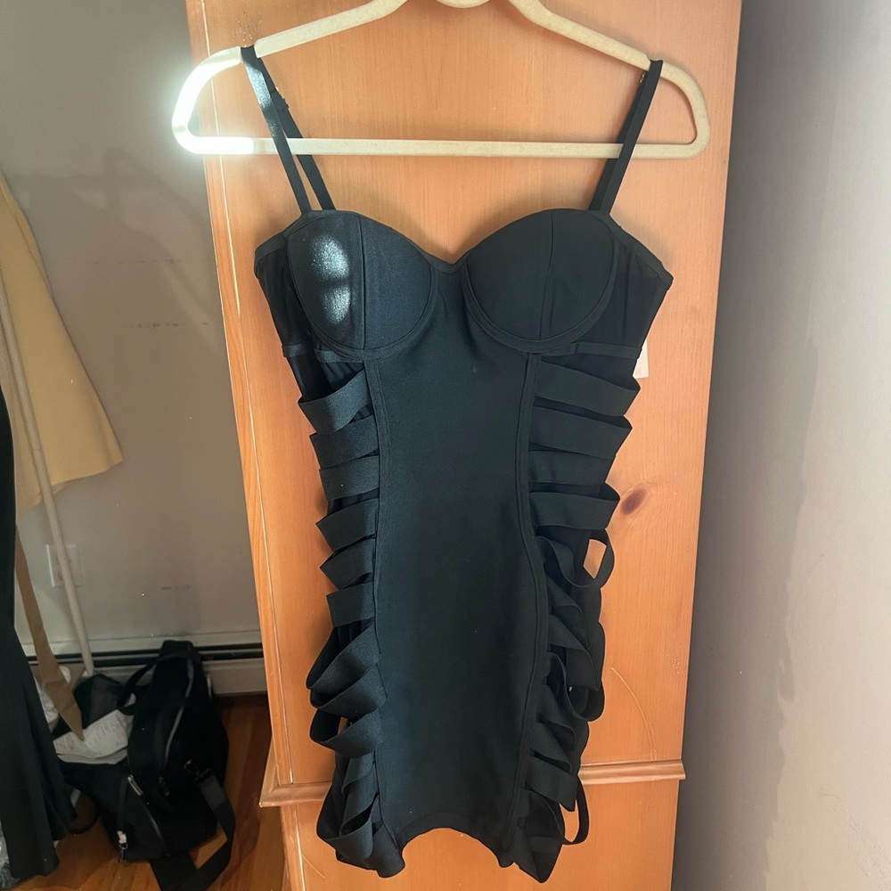 NWT SuperDown Bandage Mesh Dress